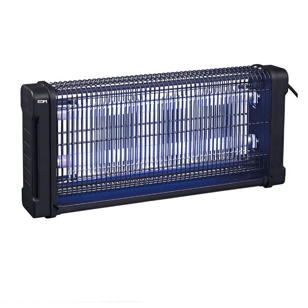 MATA INSECTOS PROFESIONAL ELÉCTRICO, COLOR NEGRO, 2 x 10W – 80 m² – 43,7 x 10 x 26,5 cm 340°