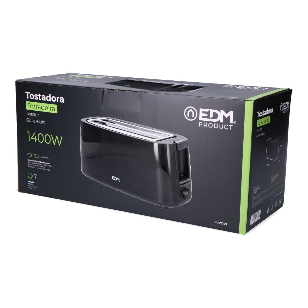 TOSTADORA DOBLE RANURA LARGA BLACK DESIGN, 1400 W - Imagen 4