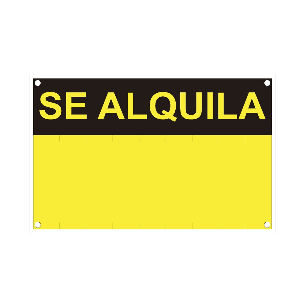 ROTULO «SE ALQUILA» (PVC 0.4mm) 45x70cm NORMALUZ