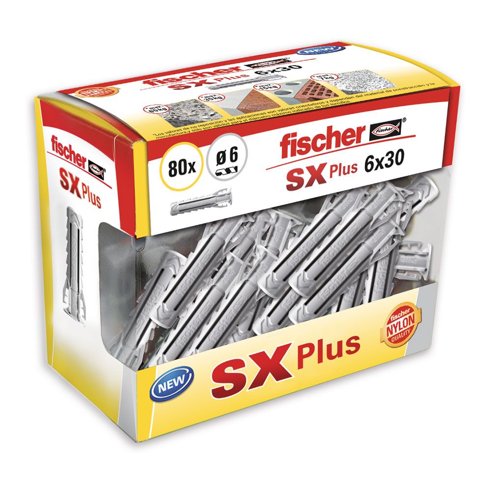 TACO SX PLUS Ø6 x 30 mm, CAJA 80 uds