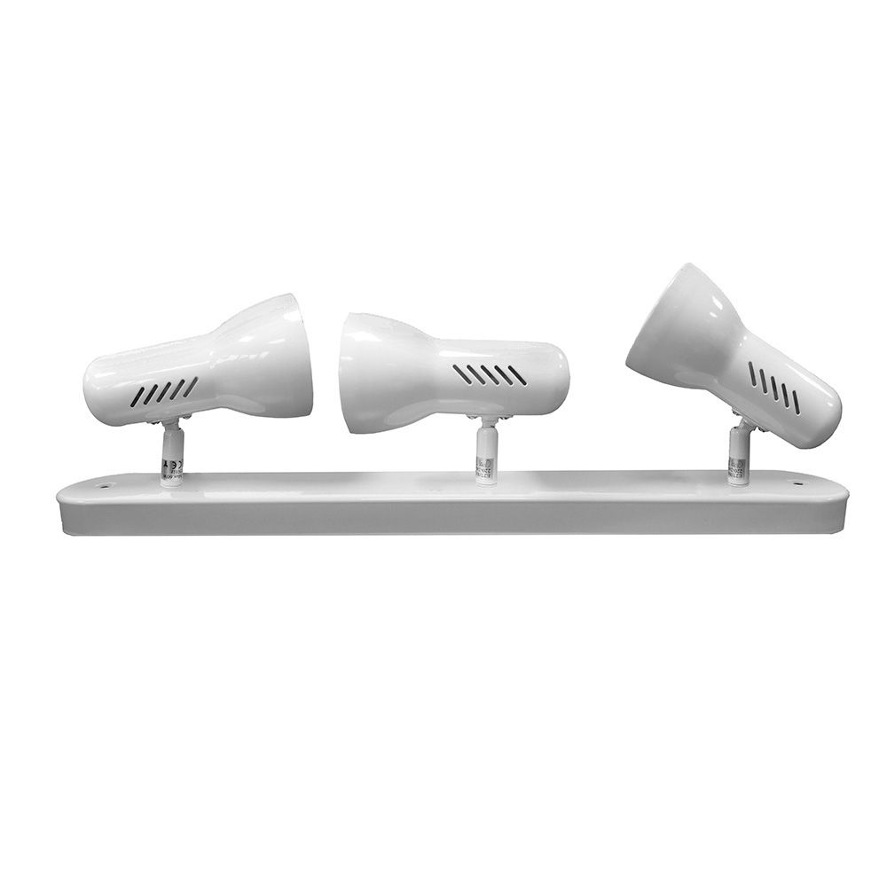 FOCO 3 ELEMENTOS MODELO GALAXY E27 60 W (BOMBILLA NO INCLUIDA) COLOR BLANCO – 57 x 8 x 13,7 cm
