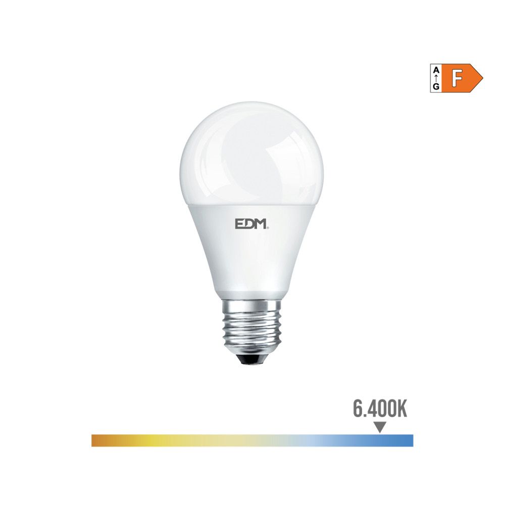 BOMBILLA STANDARD LED CREPUSCULAR E27 10 w 932 lm 6400 k LUZ FRIA Ø6 x 11 cm
