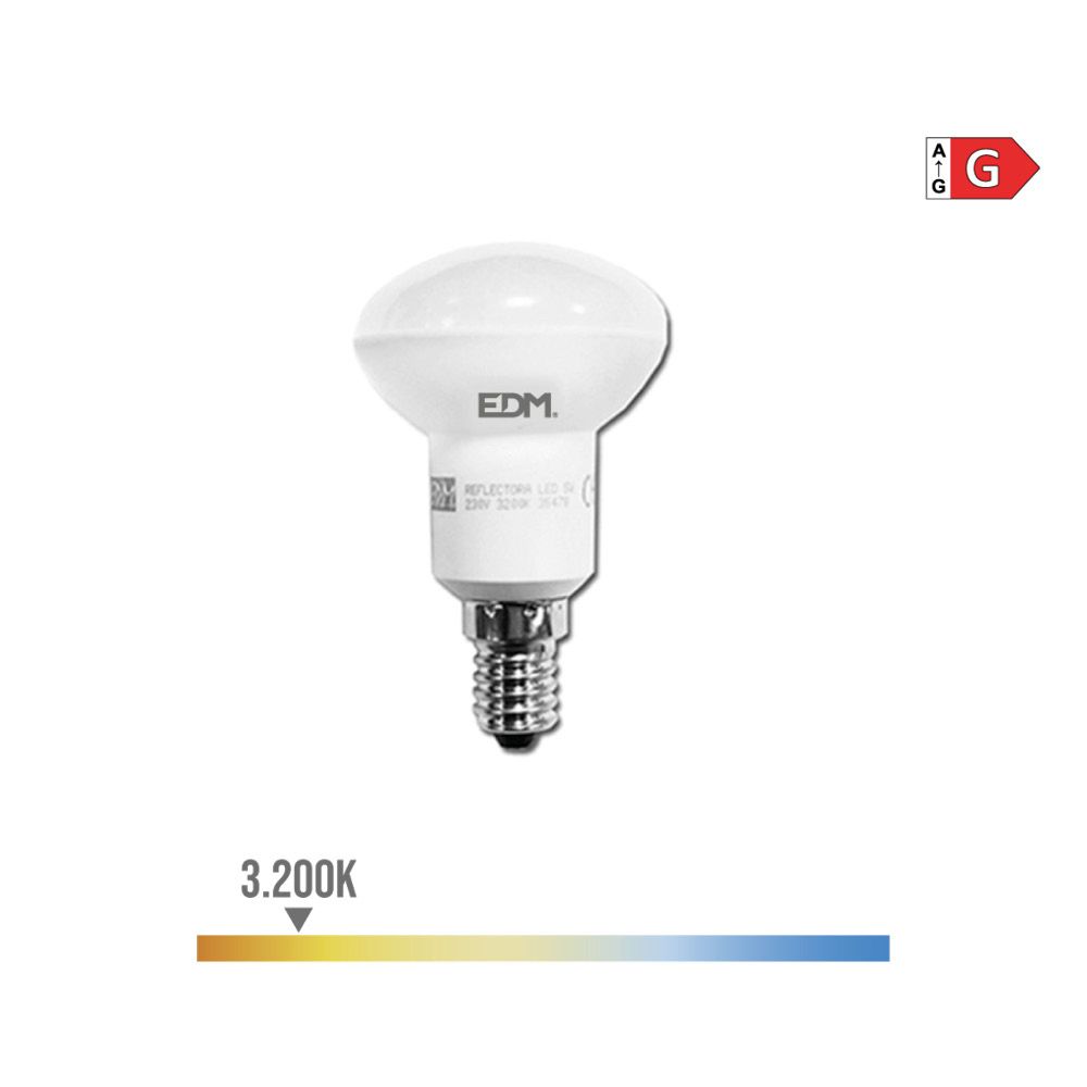 BOMBILLA REFLECTORA LED R50 E14 5 W 400 lm 3200 K LUZ CALIDA Ø 5,0 x 8,6 cm