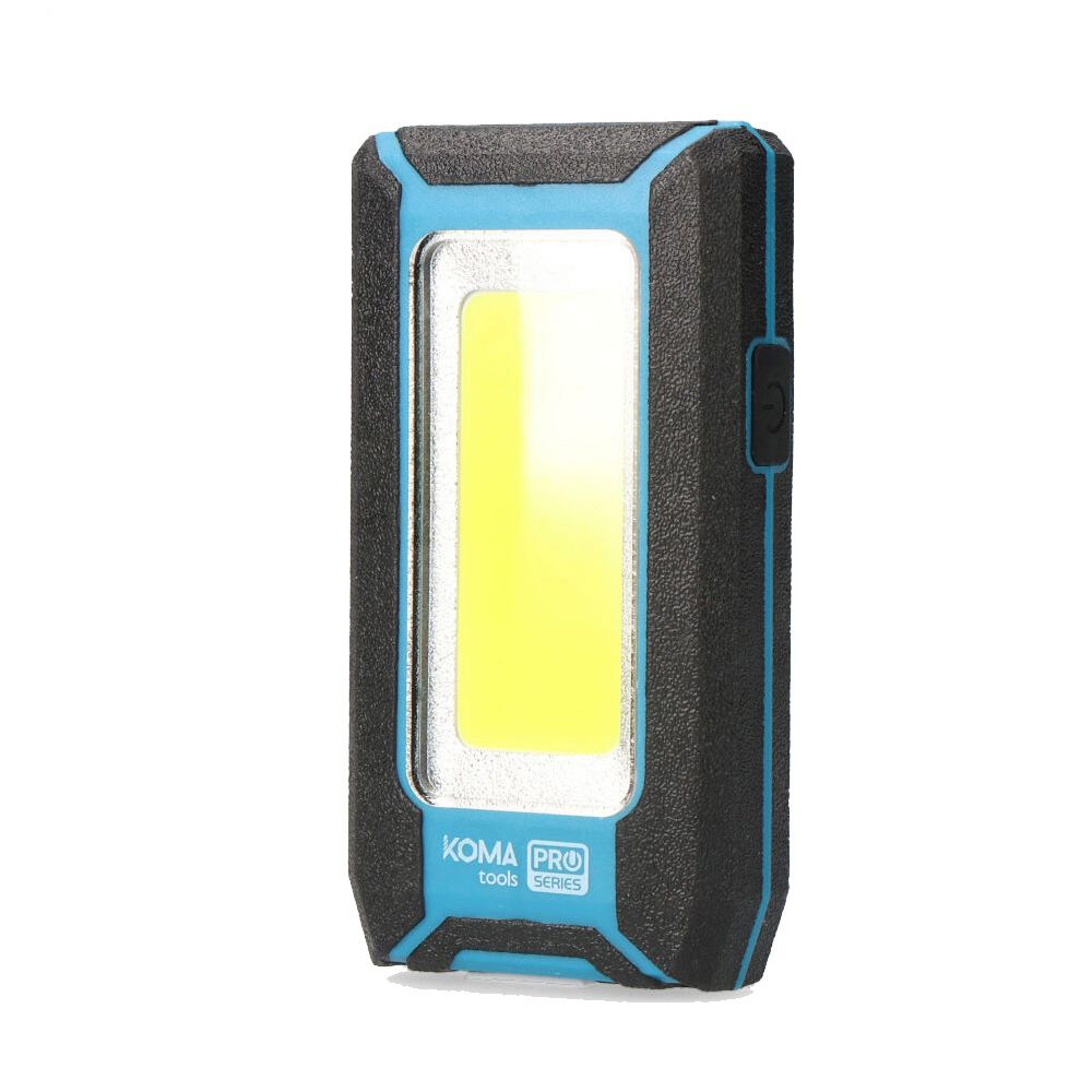 LINTERNA LED COB 10 W 500 lm PROFESIONAL, RECARGABLE, CON GANCHO + IMAN – FUNCION POWER BANK – 60 x 23 x 112 mm