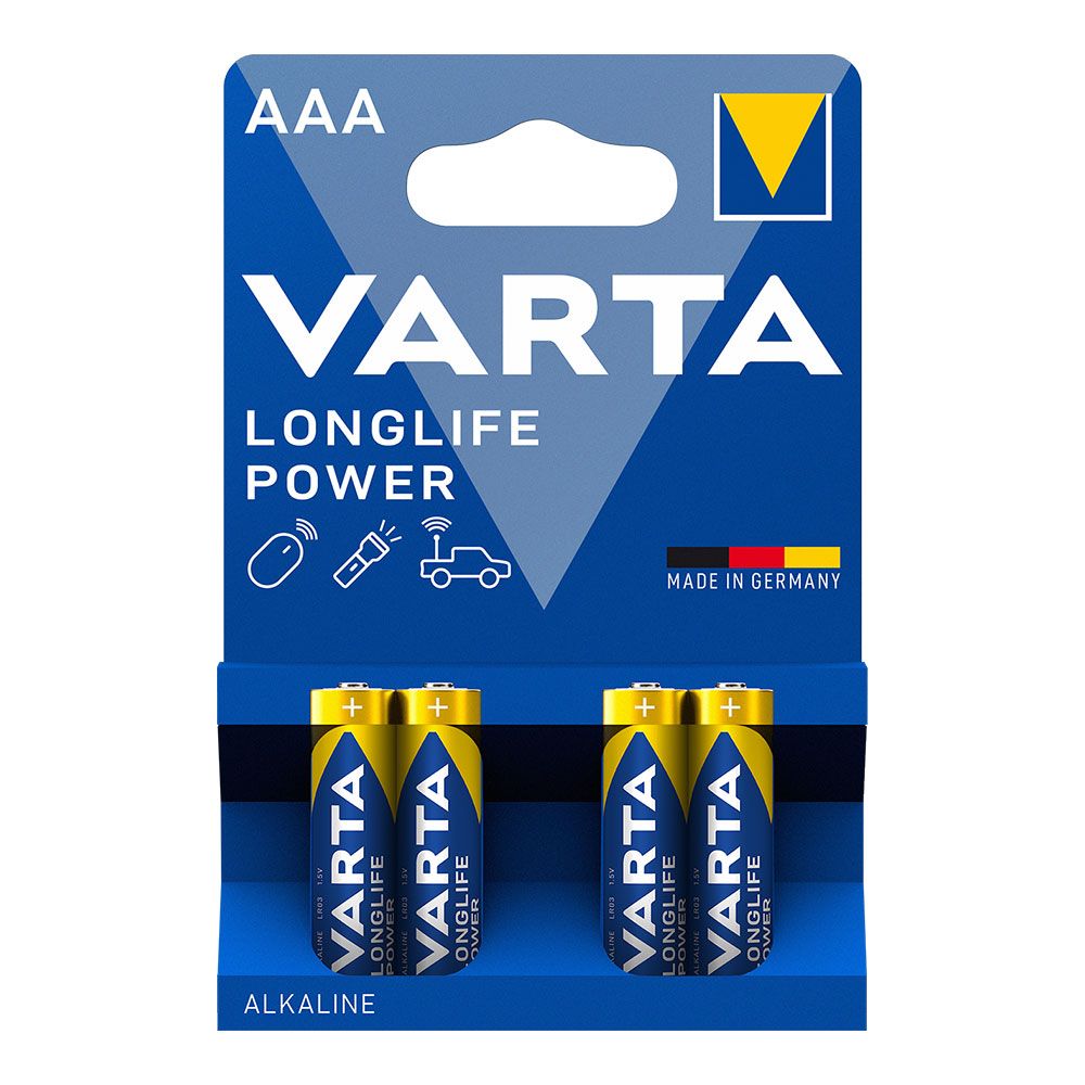 PILA ALKALINA LONGLIFE POWER AAA – LR03 (BLISTER 4 uds) Ø10,5×44,5mm