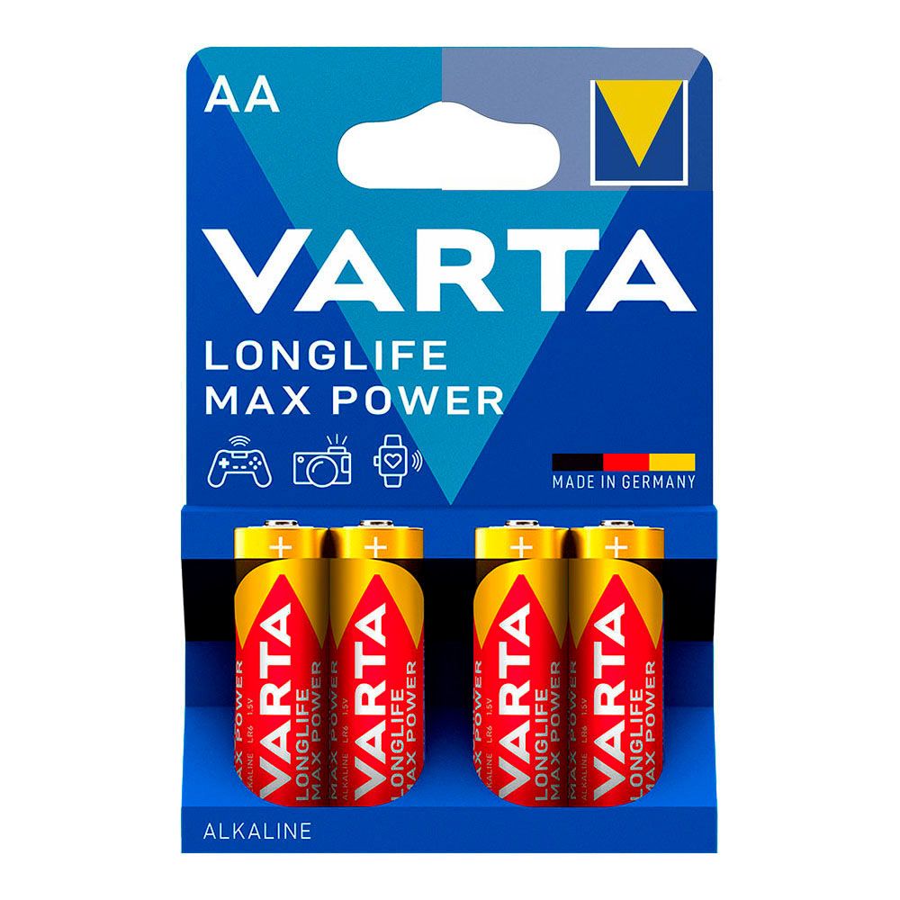 PILA ALKALINA LONGLIFE MAX POWER AA – LR06 (BLISTER 4 unid.) Ø14,5 x 50,5 mm