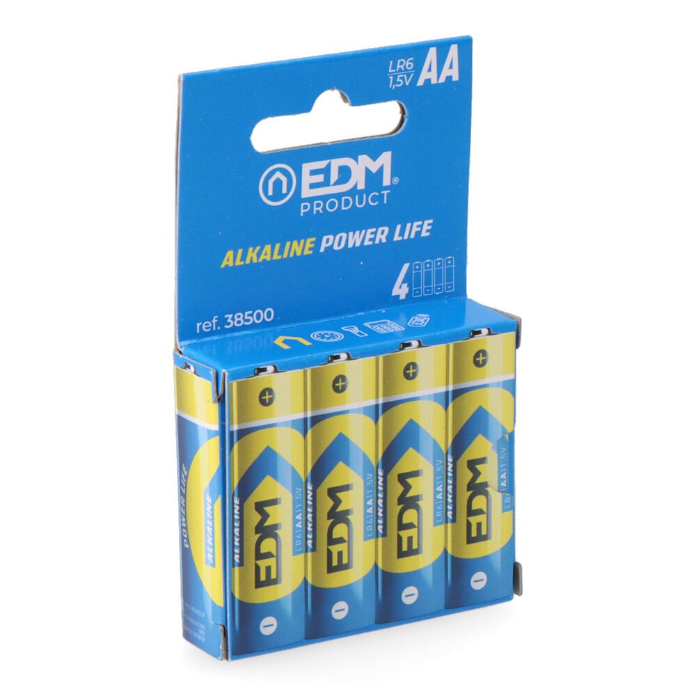 PILA ALKALINA POWER LIFE AA – LR06 1,5V Ø14,5 x 50,5 mm, BLISTER 4 uds