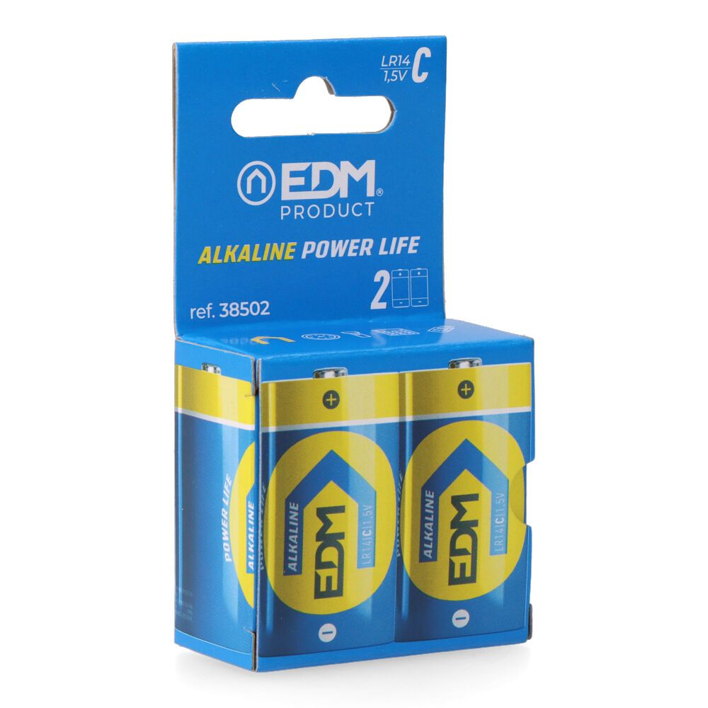 PILA ALKALINA POWER LIFE C – LR14 1,5V Ø26,2 x 50 mm, BLISTER 2 uds