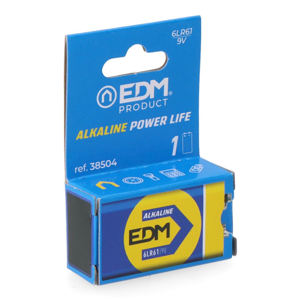 PILA ALKALINA POWER LIFE 6LR61 – 9V 26,5 x 17,5 x 48,5 mm, BLISTER