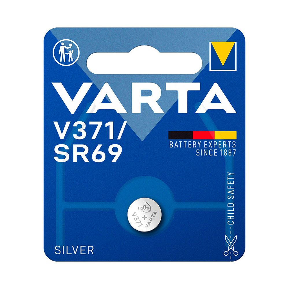 MICRO PILA DE BOTÓN SILVER SR69 – V371 1,55 V Ø9,5 x 2,05 mm BLISTER