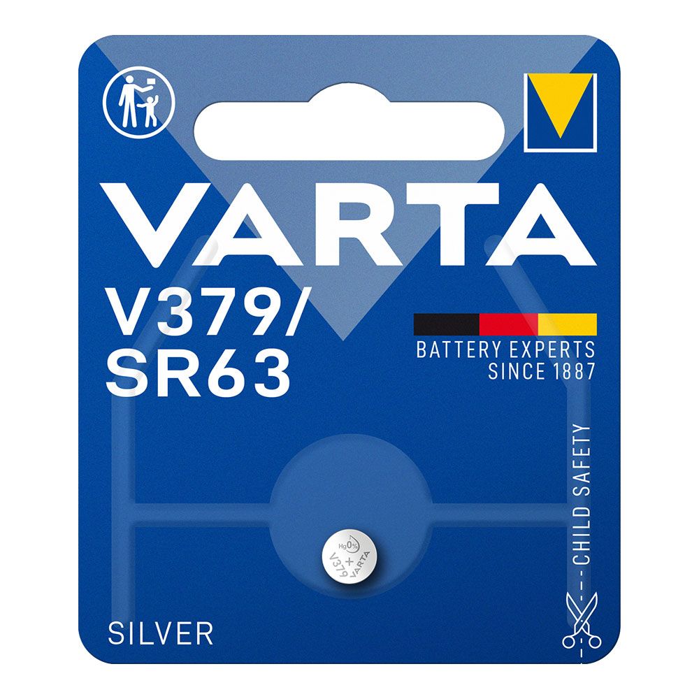 MICRO PILA DE BOTÓN SILVER SR63 – V379 1,55 V Ø5,8 x 2,15 mm BLISTER