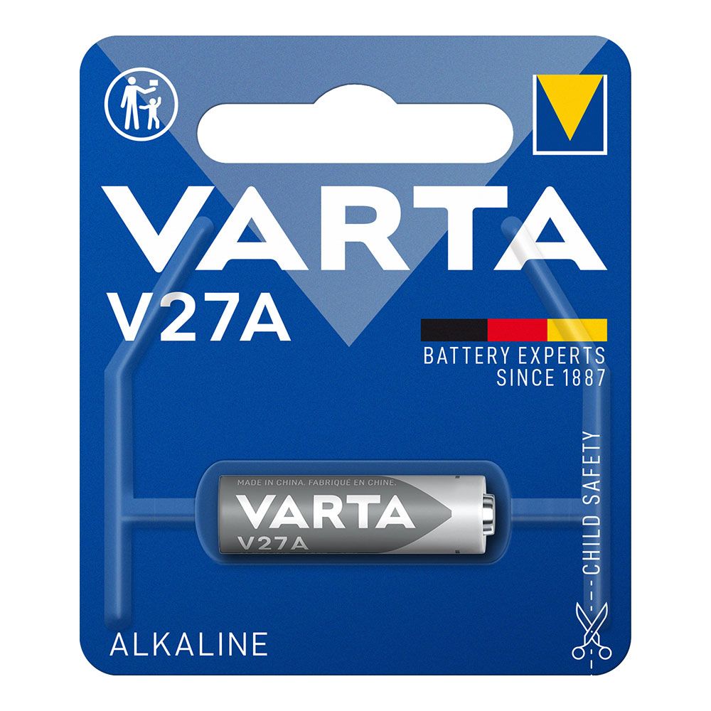 PILA VARTA ALKALINA V27A 12V (BLISTER 1 unid.) Ø8×28,2mm