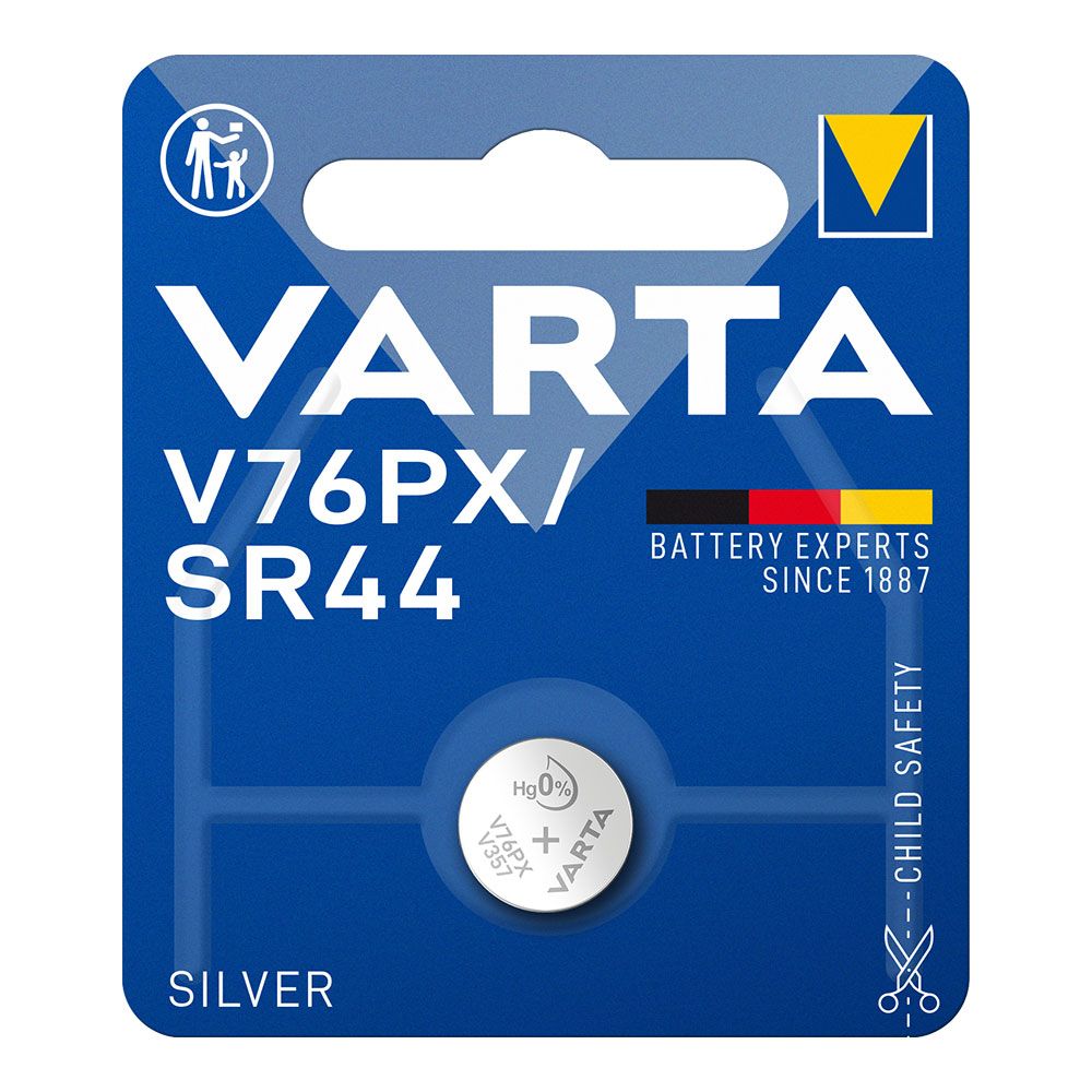 MICRO PILA DE BOTÓN SILVER SR44 – V76PX 1,55 V Ø11,6 x 5,4 mm BLISTER