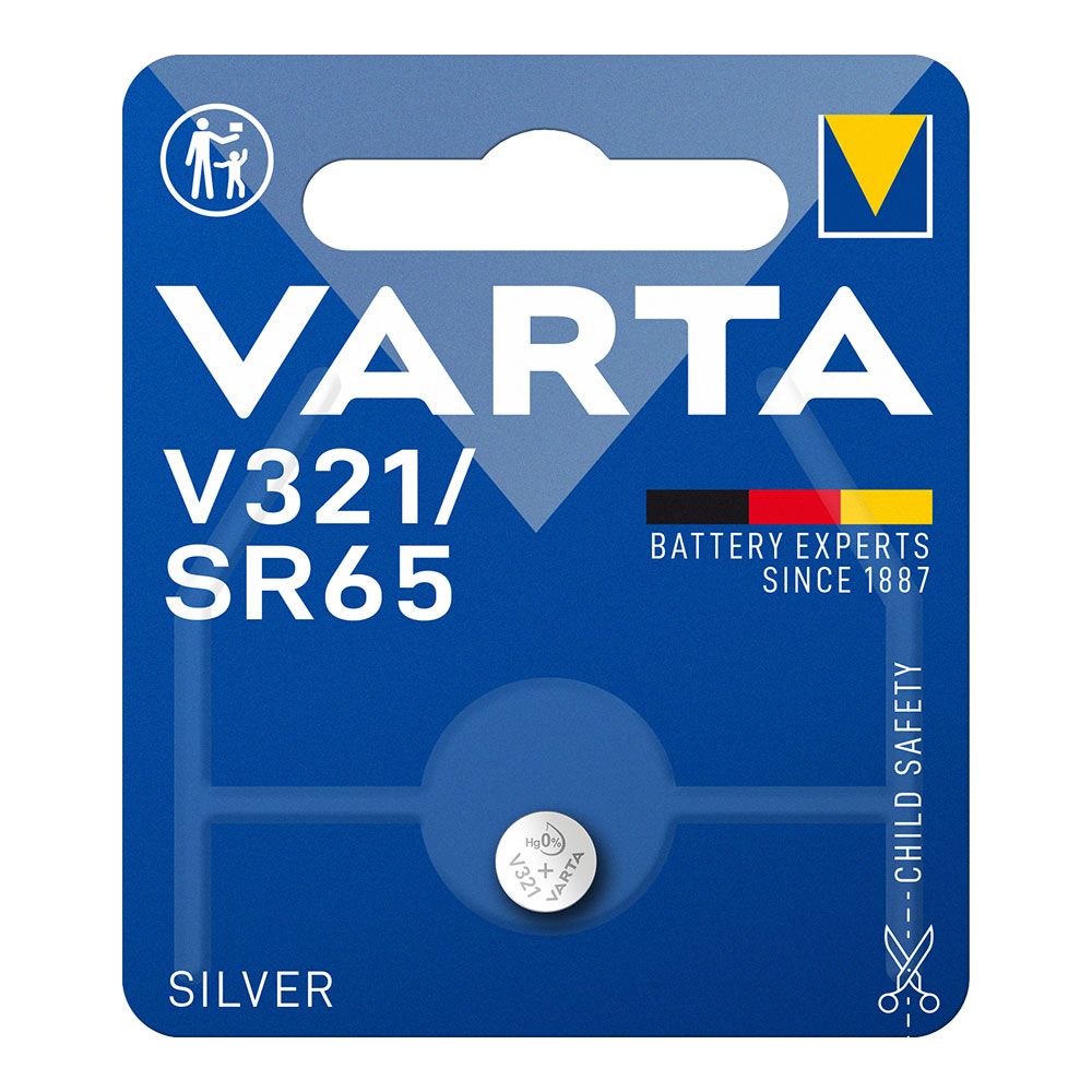 MICRO PILA DE BOTÓN SILVER SR65 – V321 1,55 V Ø6,8 x 1,65 mm BLISTER