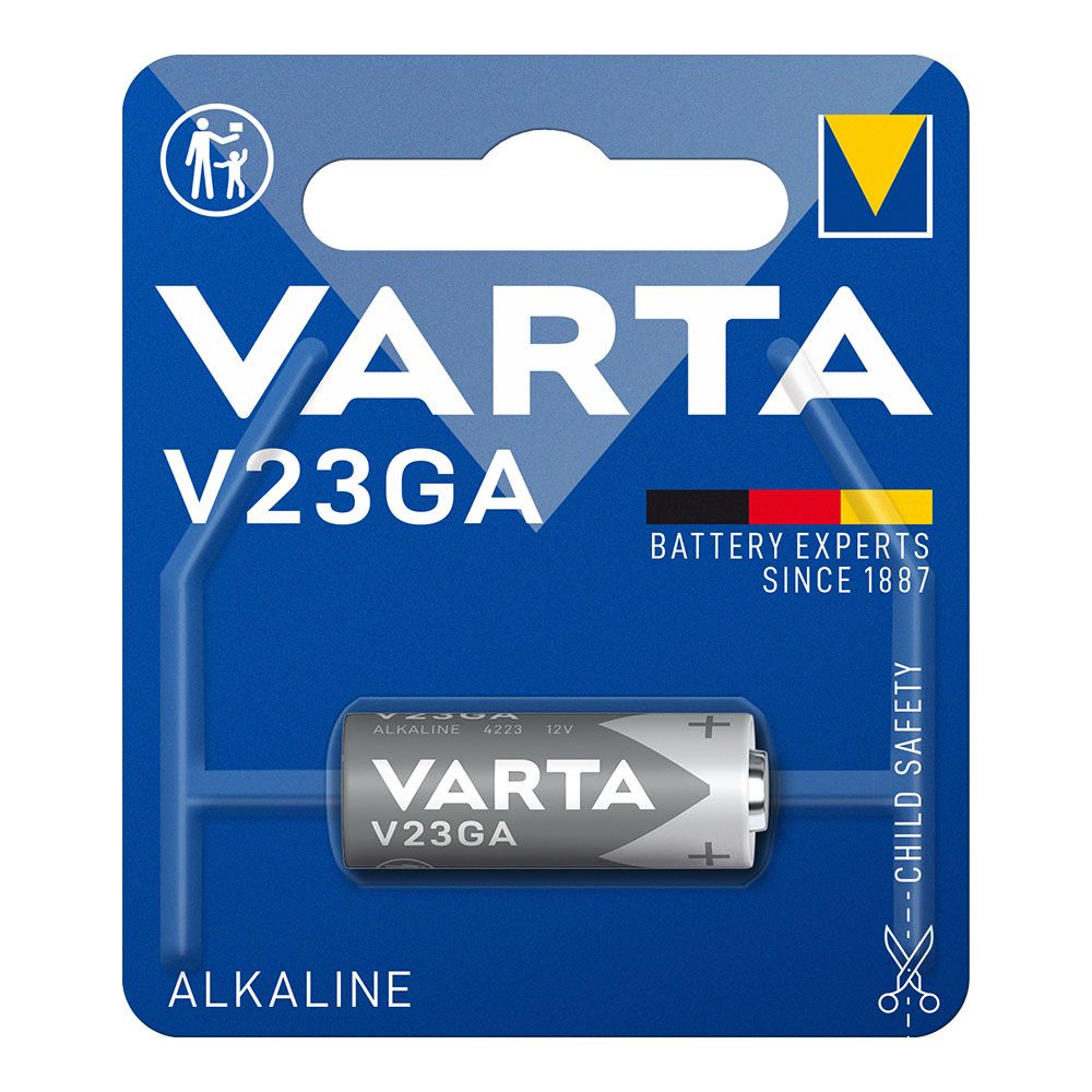 PILA ALKALINA V23GA (23A) 12V VARTA PARA MANDO A DISTANCIA (BLISTER 1 unid.) Ø10,3×28,5mm
