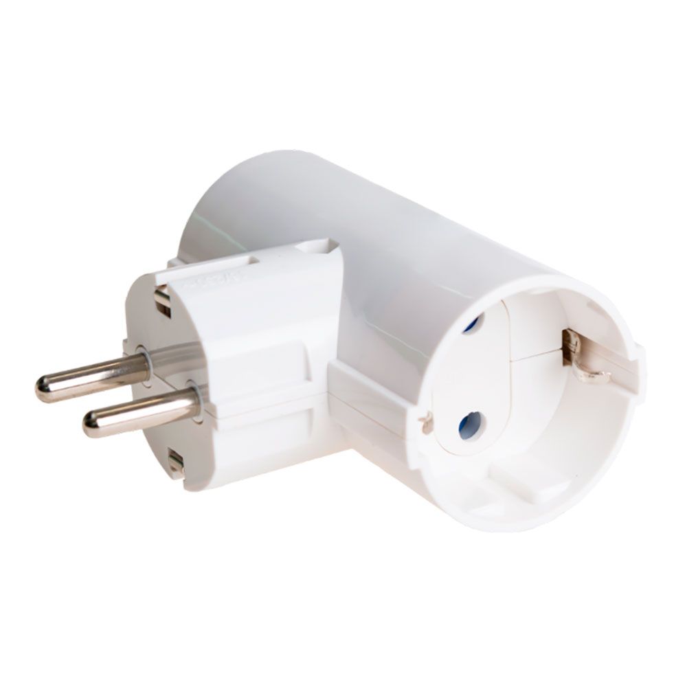 ADAPTADOR DOBLE 2P+T SCHUKO 16A 250 V~  BLANCO