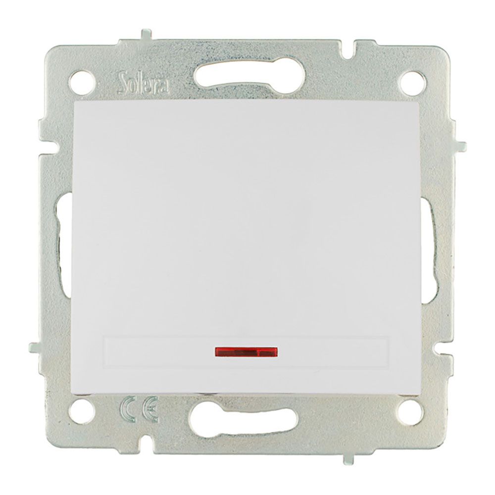 CONMUTADOR/INTERRUPTOR LUMINOSO 10AX 250V SERIE EUROPA SOLERA ERP02ILQC