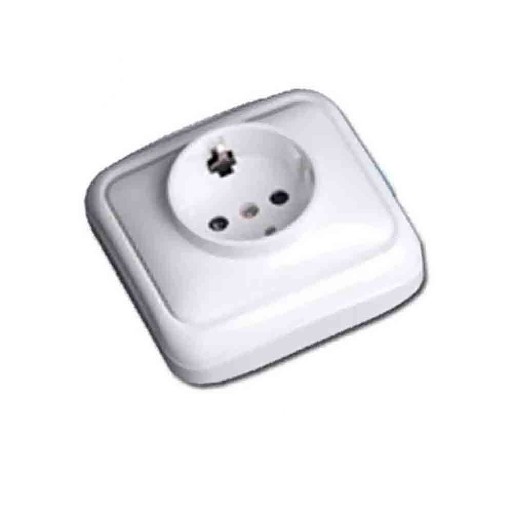 BASE 2P+T TIPO F T/TL SUPERFICIE «SERIE SPA» (BOLSA BLISTER) BLANCO