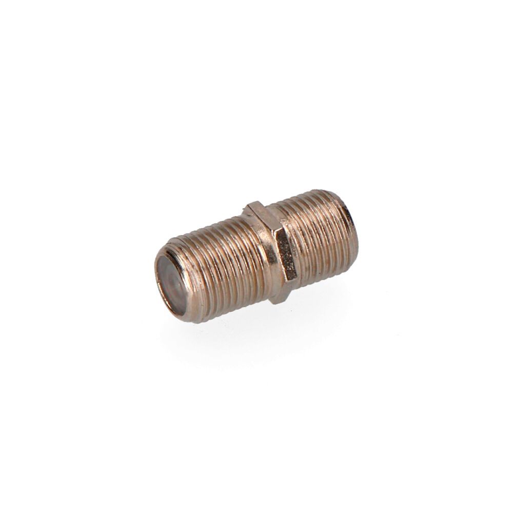 CONECTOR EMPALMADOR «F» MACHO-MACHO PARABÓLICA RETRACTILADO