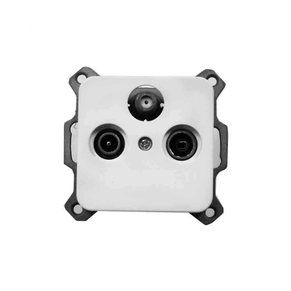 TOMA TV+FM+SAT EMPOTRAR «SERIE TERM» BLANCO 70x35x65mm (BOLSA BLISTER)