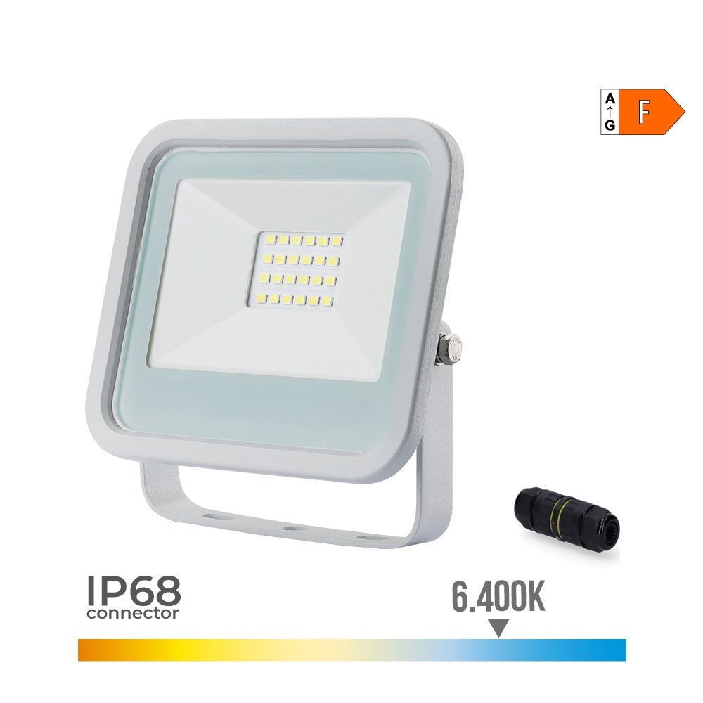 FOCO PROYECTOR LED BLANCO 20 W 1520 lm 6400 K LUZ FRÍA – 12,4 x 2,8 x 10,6 cm