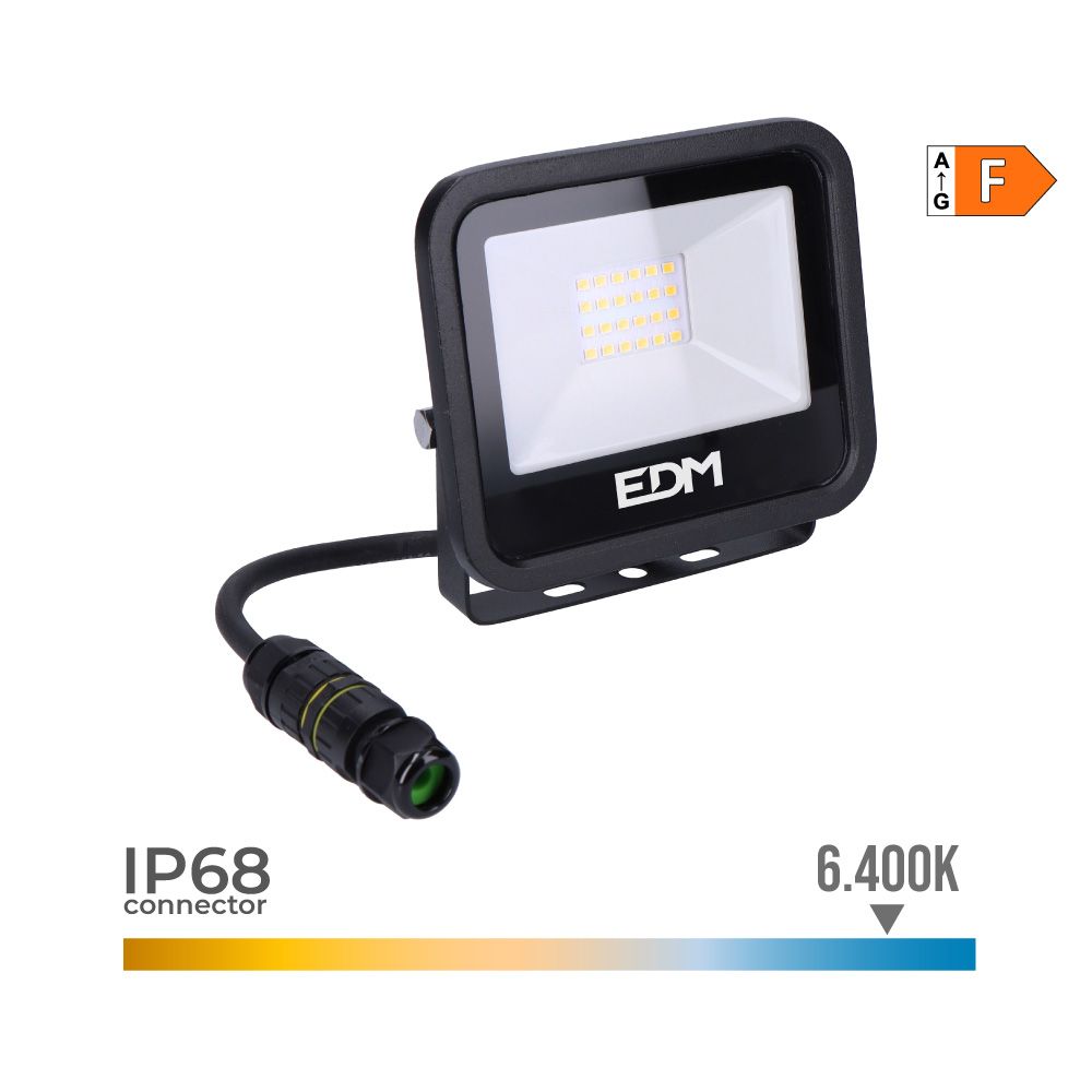 FOCO PROYECTOR LED 20 W 1520 lm 6400 K LUZ FRÍA, BLACK SERIES – 12,4 x 2,8 x 10,6 cm