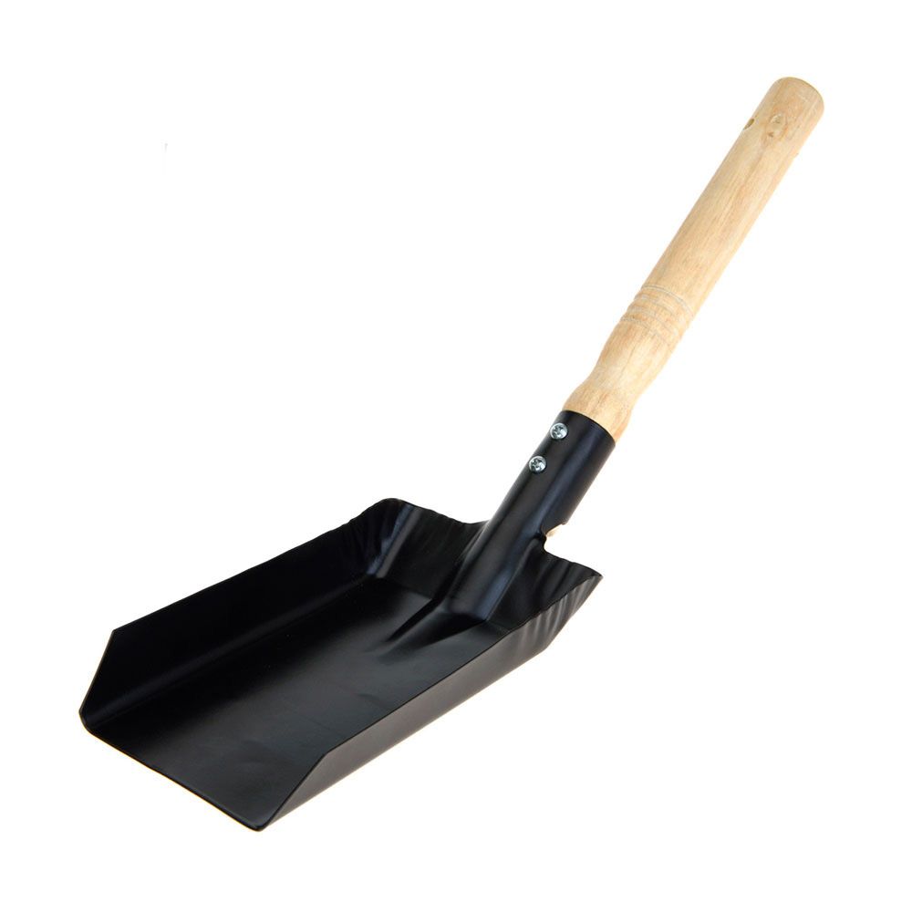 PALA METÁLICA PARA CARBÓN DE BARBACOA COLOR NEGRO 9,5×37,5cm BBQ
