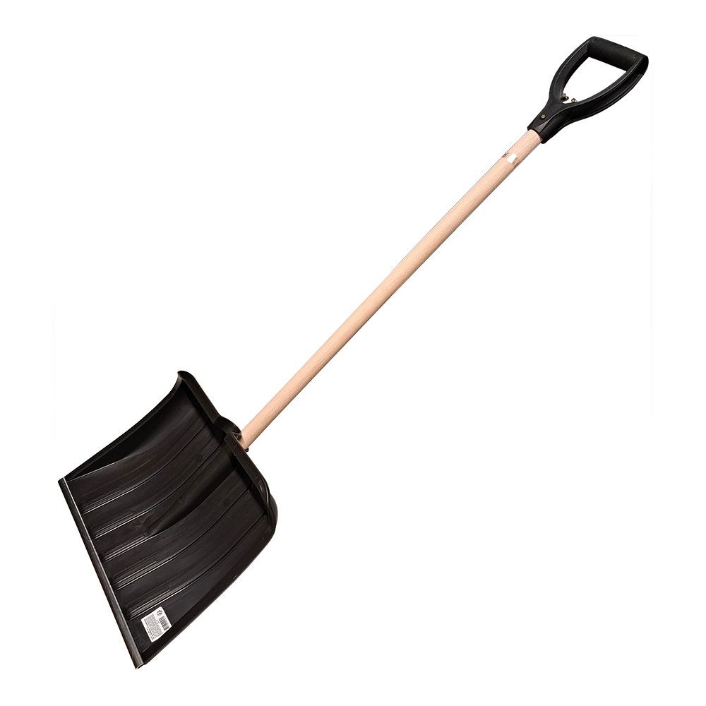 PALA DE NIEVE DE PLASTICO Y MADERA – 40,5 x 32 x 121 cm