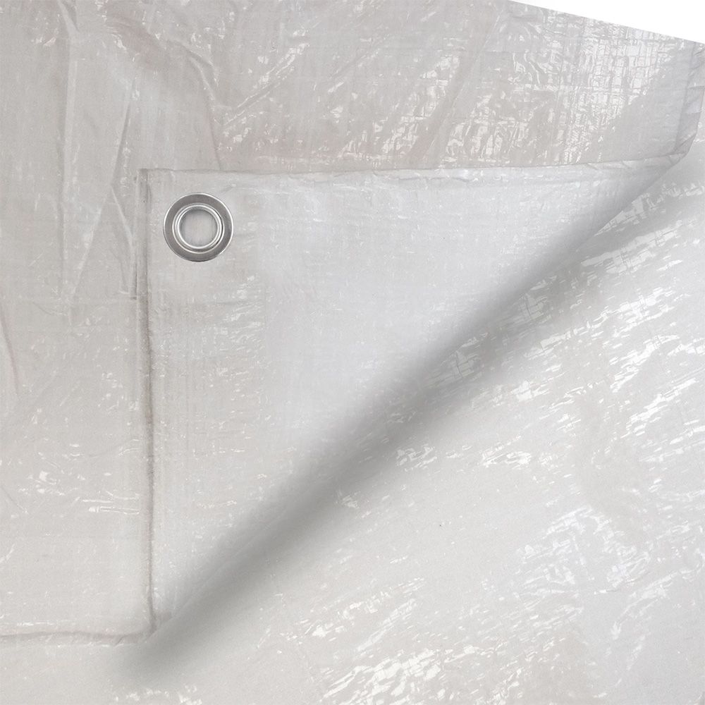 TOLDO POLIETILENO DE DOBLE CARA COLOR BLANCO, DENSIDAD 90 g / m², 4 x 5 m