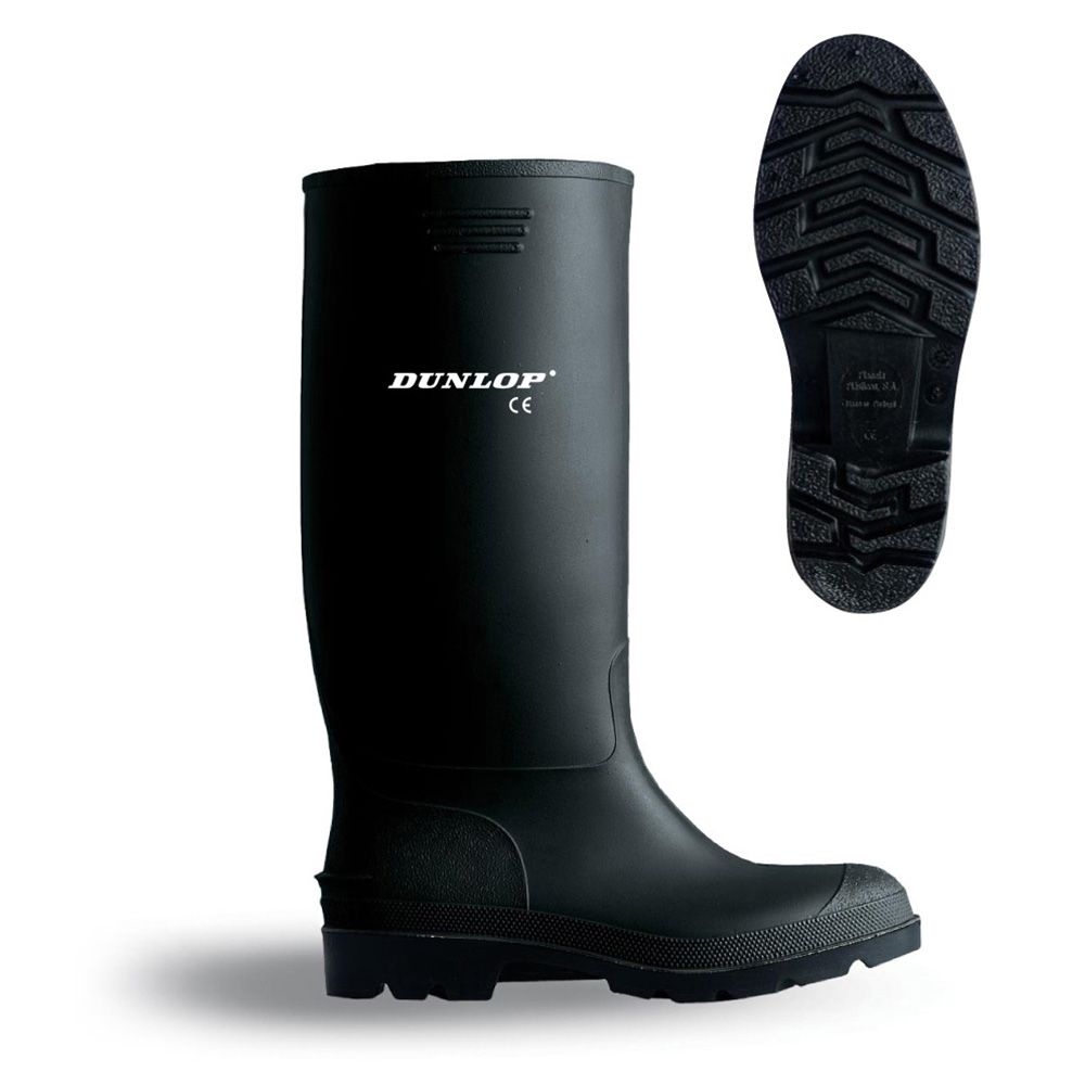 BOTA DE AGUA PVC CAÑA ALTA NEGRA TALLA 45