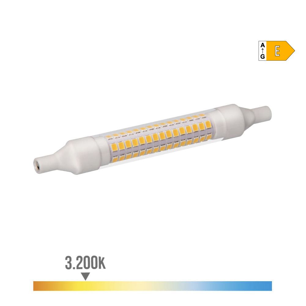 BOMBILLA LINEAL LED 118mm R7s 9W 1150lm 3000K LUZ CALIDA 118xØ16mm EDM