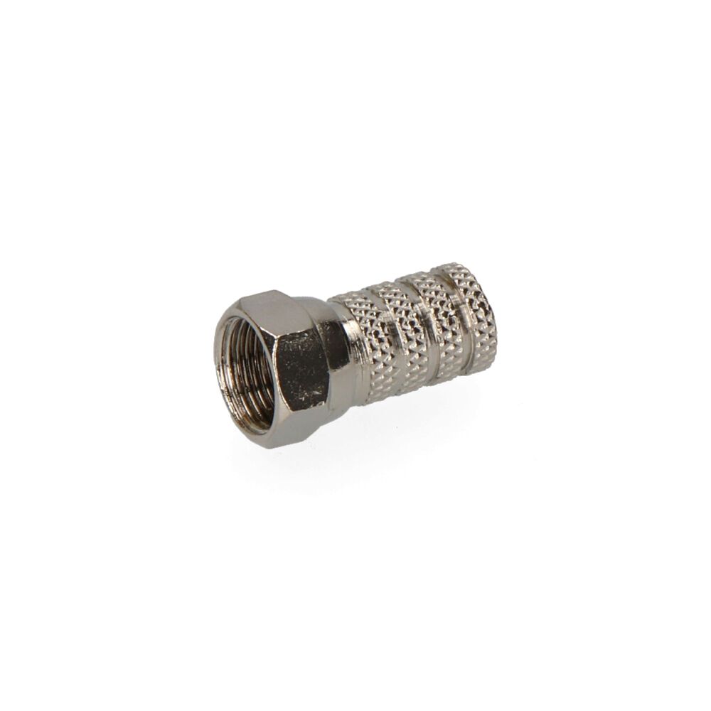 CONECTOR «F» MACHO PARABOLICA METALICO. CALIDAD SUPRA ENVASADO